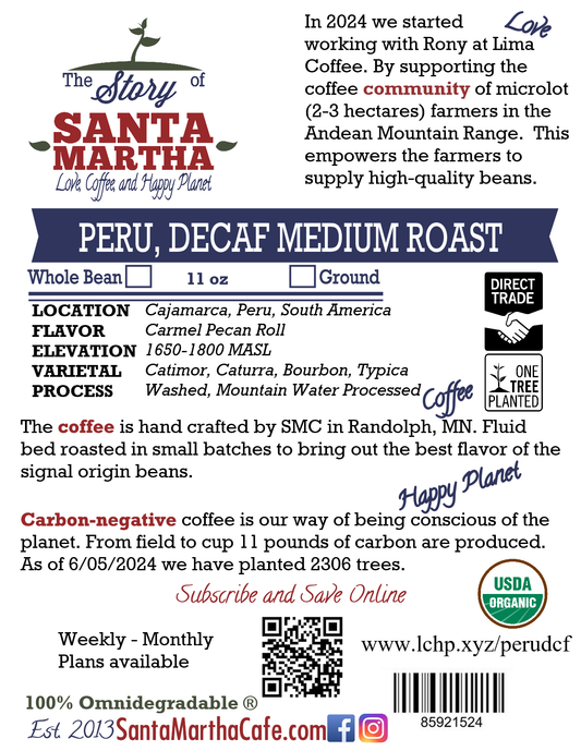 Peru - Decaf Medium Roast